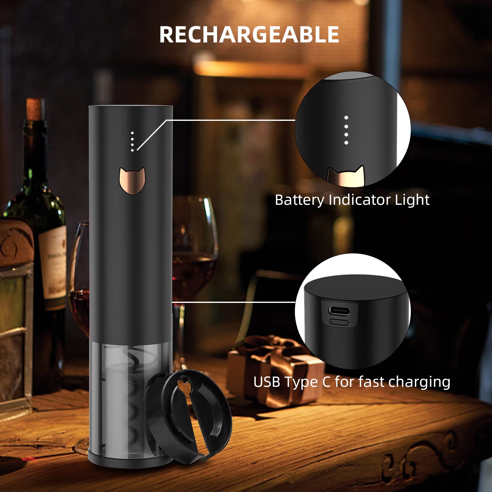 Rocyis caja regalo para vino, regalo práctico y sofisticado