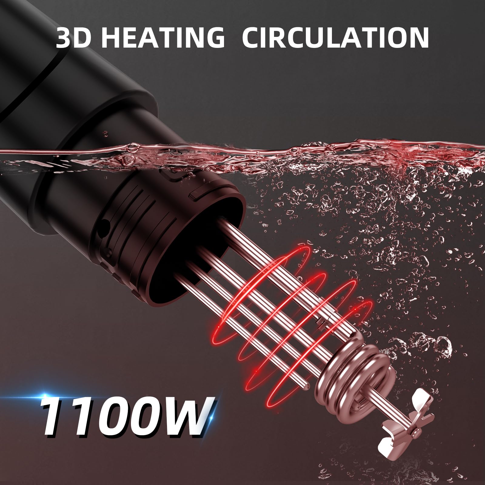 Calentamiento rápido de 1100W que ahorra tiempo sin perder sabor
