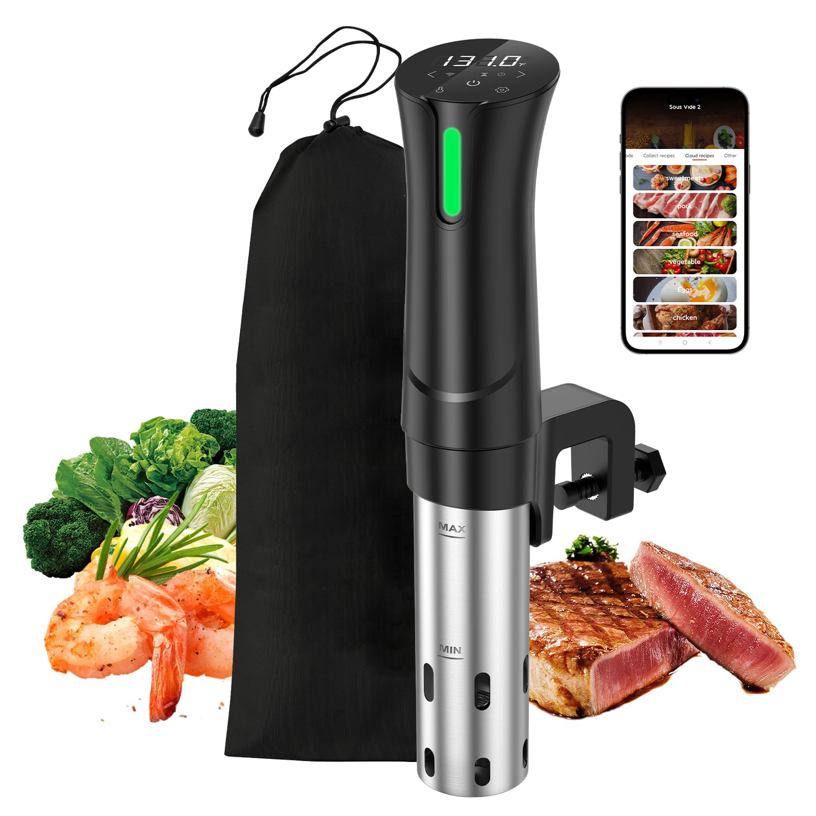 Rocyis Sous Vide con pantalla LED clara para control preciso en la cocina