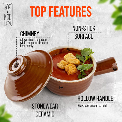 Roe & Moe tapa con chimenea cerámica para cocción uniforme