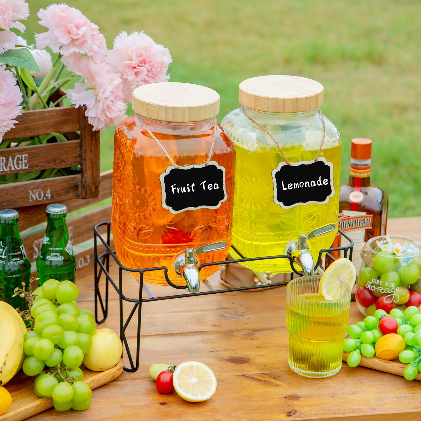 Etiquetas de tiza Roemey para identificar bebidas y personalizar eventos.