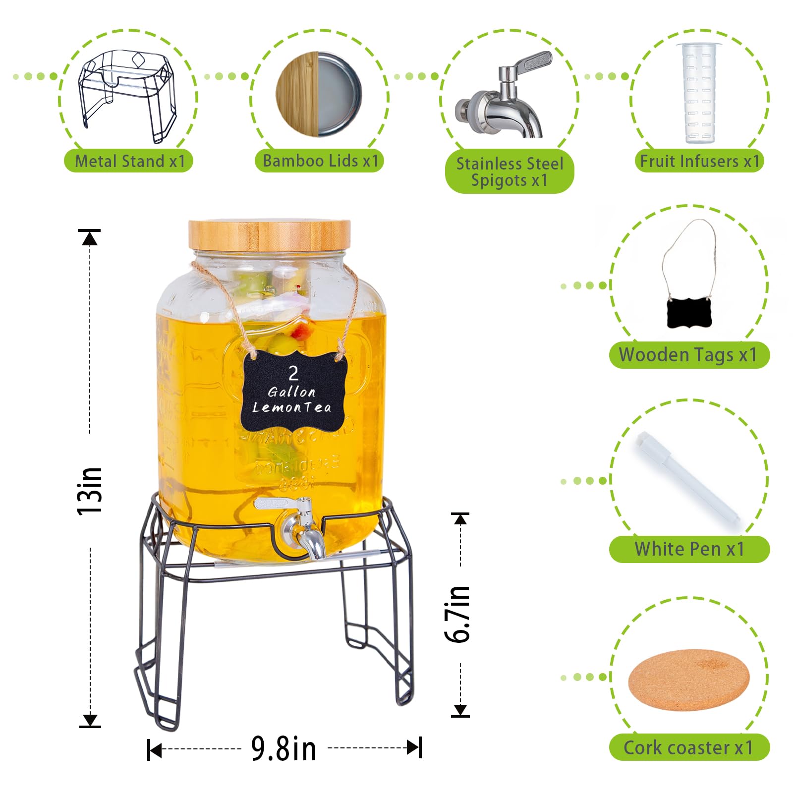 Roemey grifo de acero inoxidable evita goteos al servir bebidas