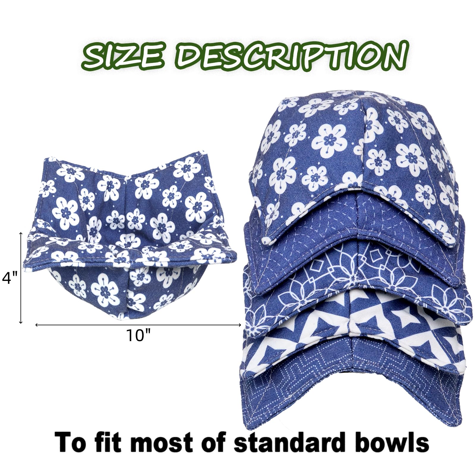 ROGITU funda caliente para tazón azul, ideal para sacar el plato sin quemaduras