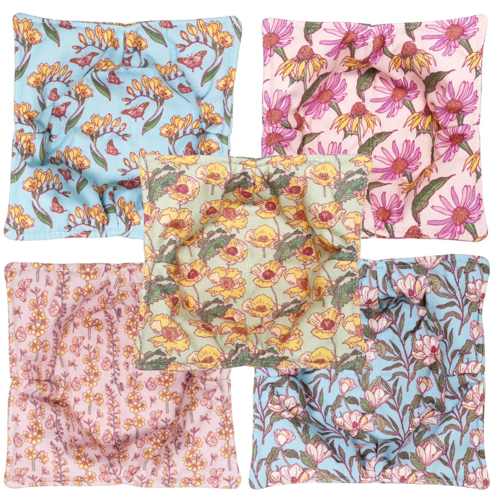 ROGITU cubre-cuenco con diseño floral, sirve como soporte para servir.