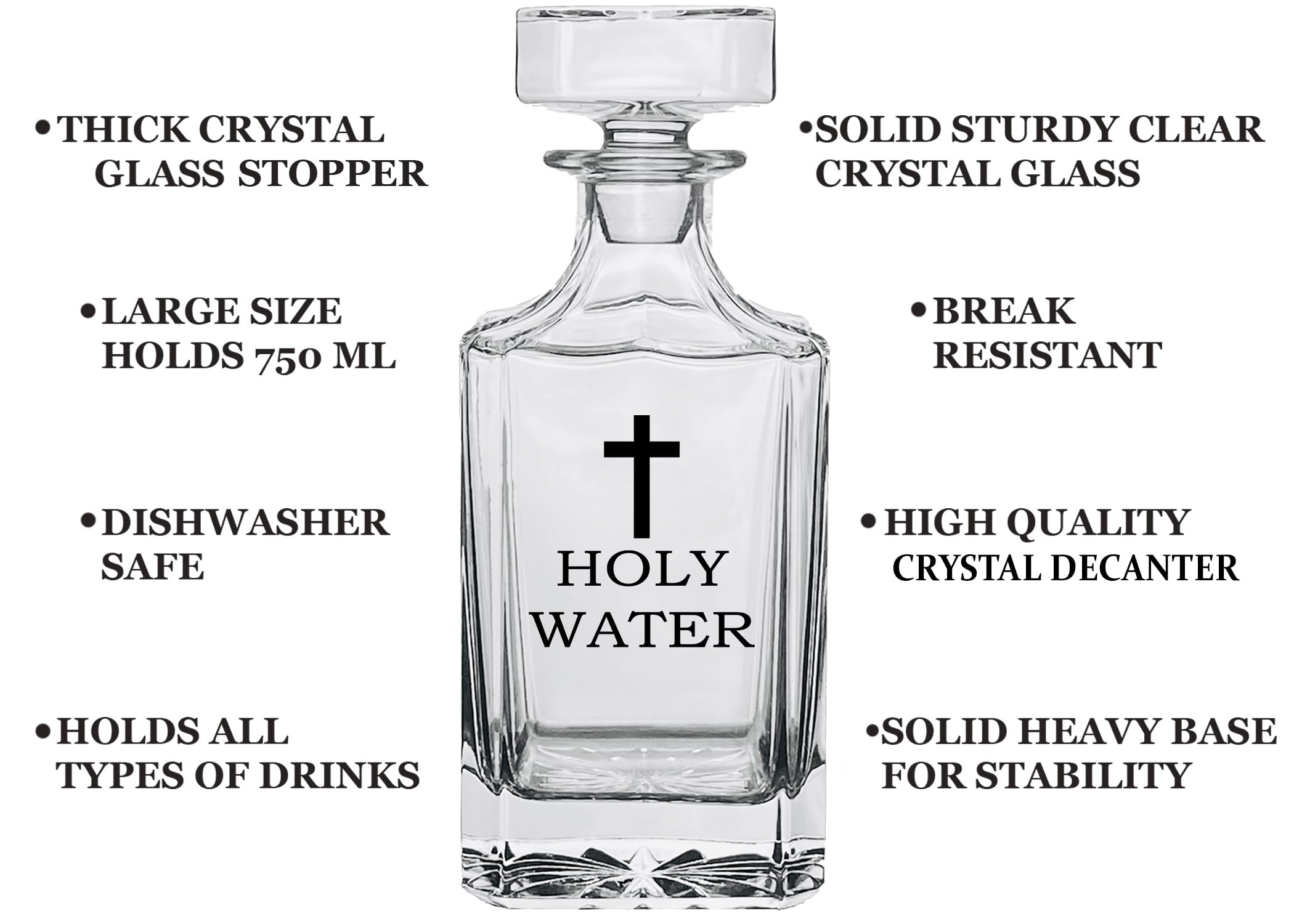 Detalle del tapón de vidrio del decantador Rogue River Tactical mantiene la bebida fresca.