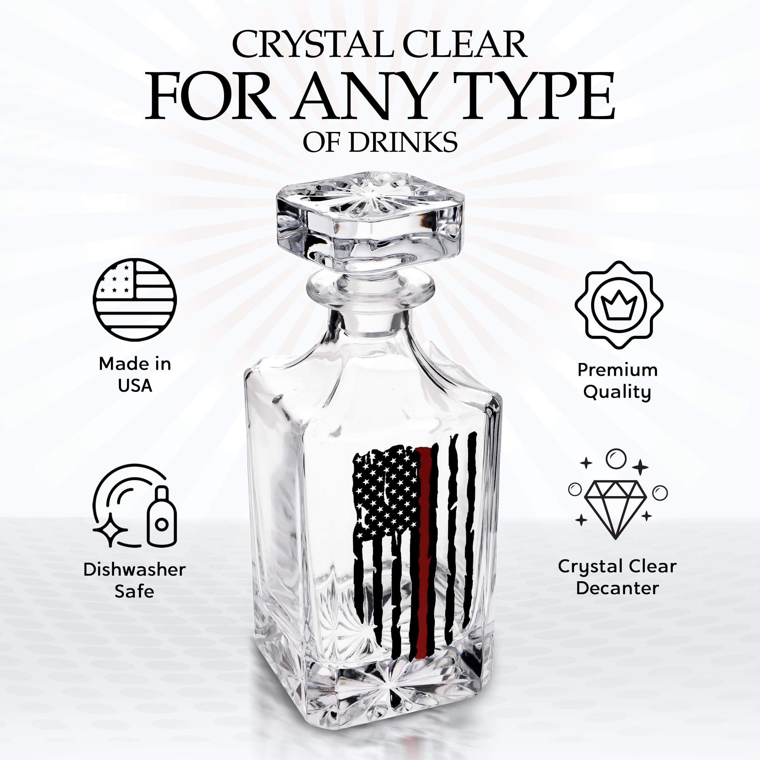 Rogue River Tactical tapon cristal, mantiene el licor fresco.