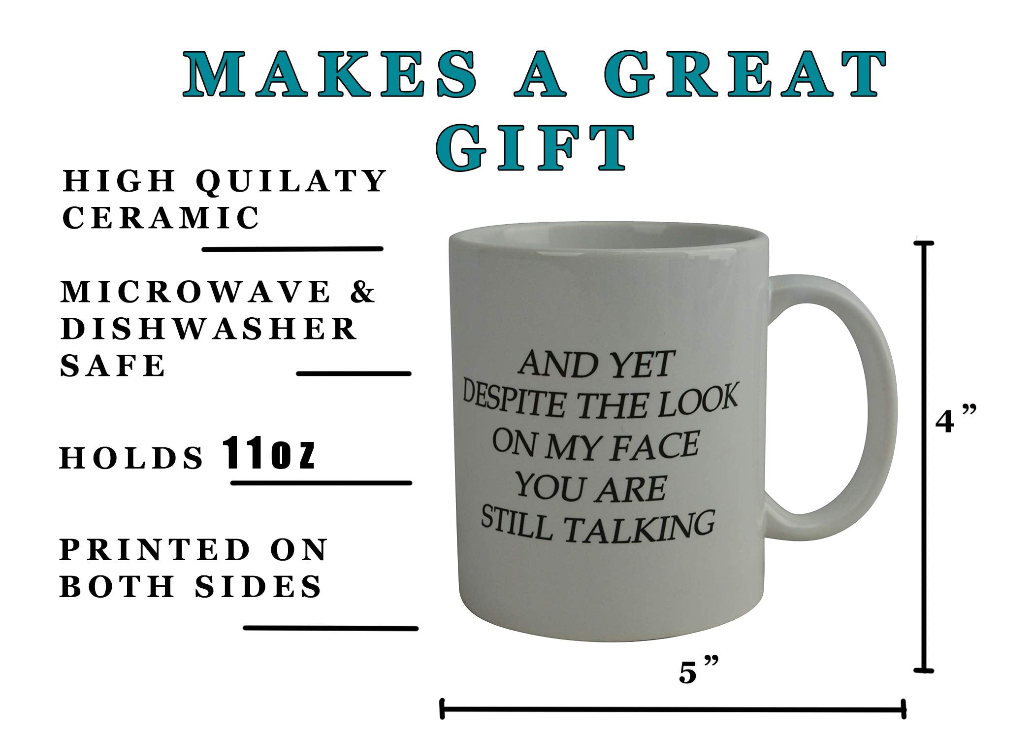Rogue River Tactical Detalle de frase destaca en la taza, excelente para reuniones.