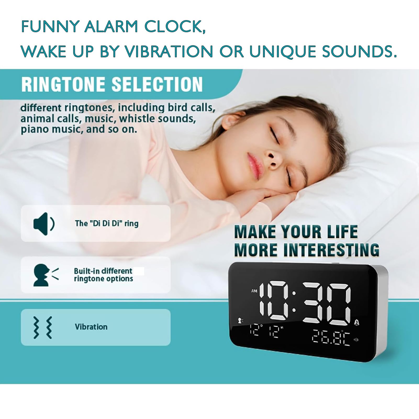 Rohome Despertador Parlante, temporizador de cuenta atrás de hasta 99 minutos