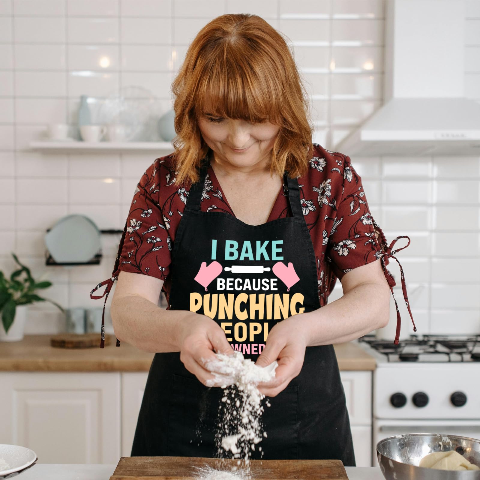 Delantal Rokasreke de cocina modelo mujer, cómodo para hornear y cocinar