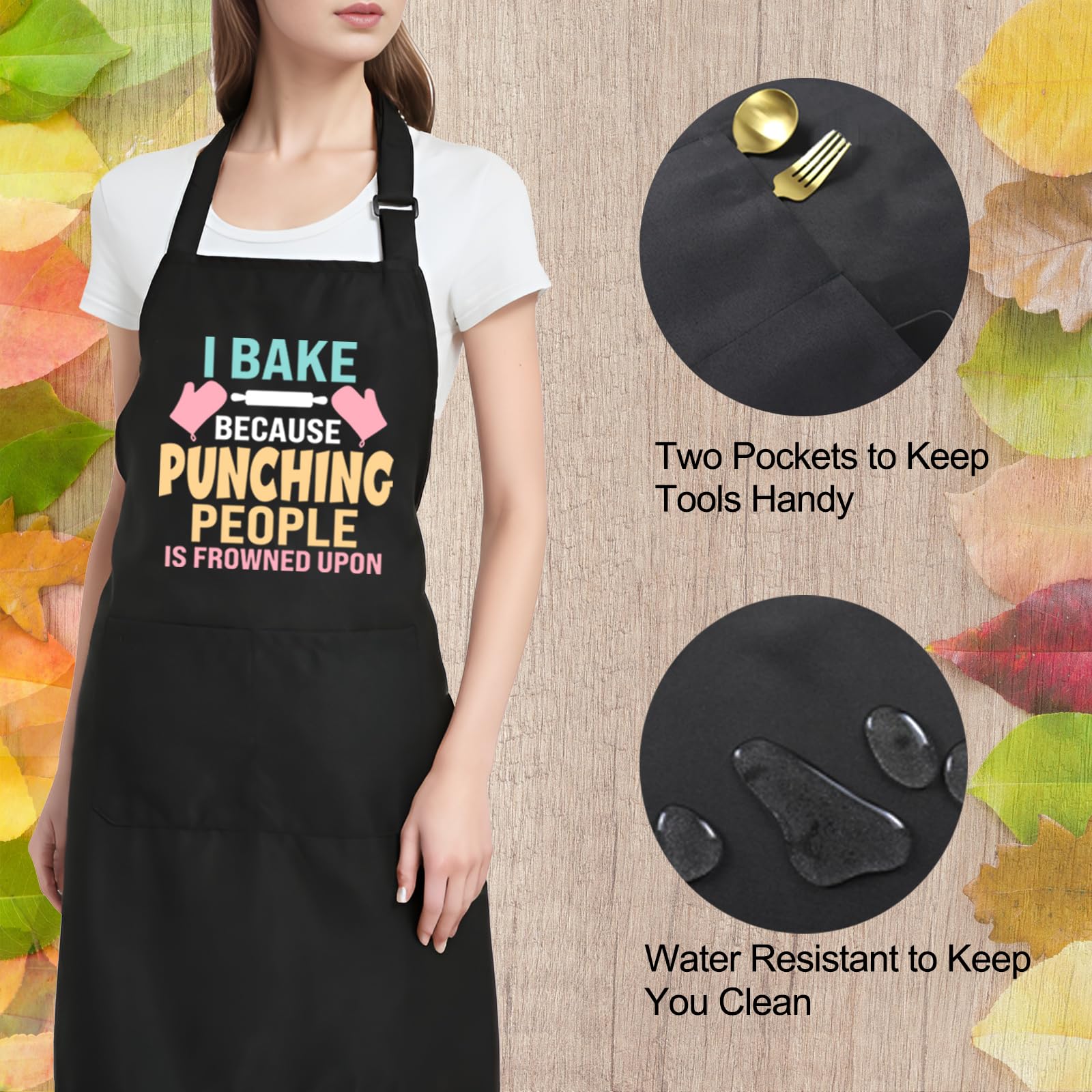 Delantal Rokasreke lavado fácil, diseño duradero para barbacoas y cocina