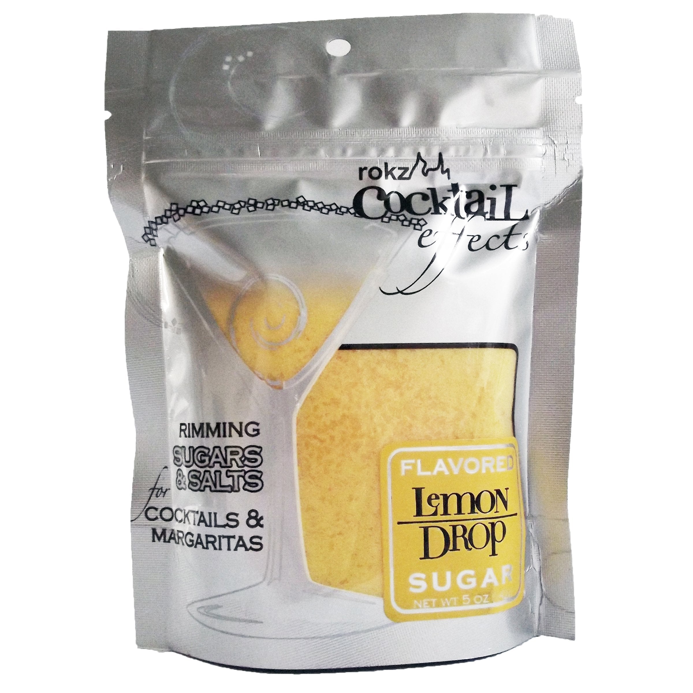Rokz Lemon Drop Sugar en borde de cóctel para acabado elegante