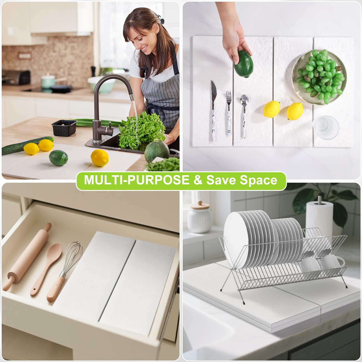 Rolentic-diseño-blanco-minimalista: añade estética limpia a la encimera de la cocina.