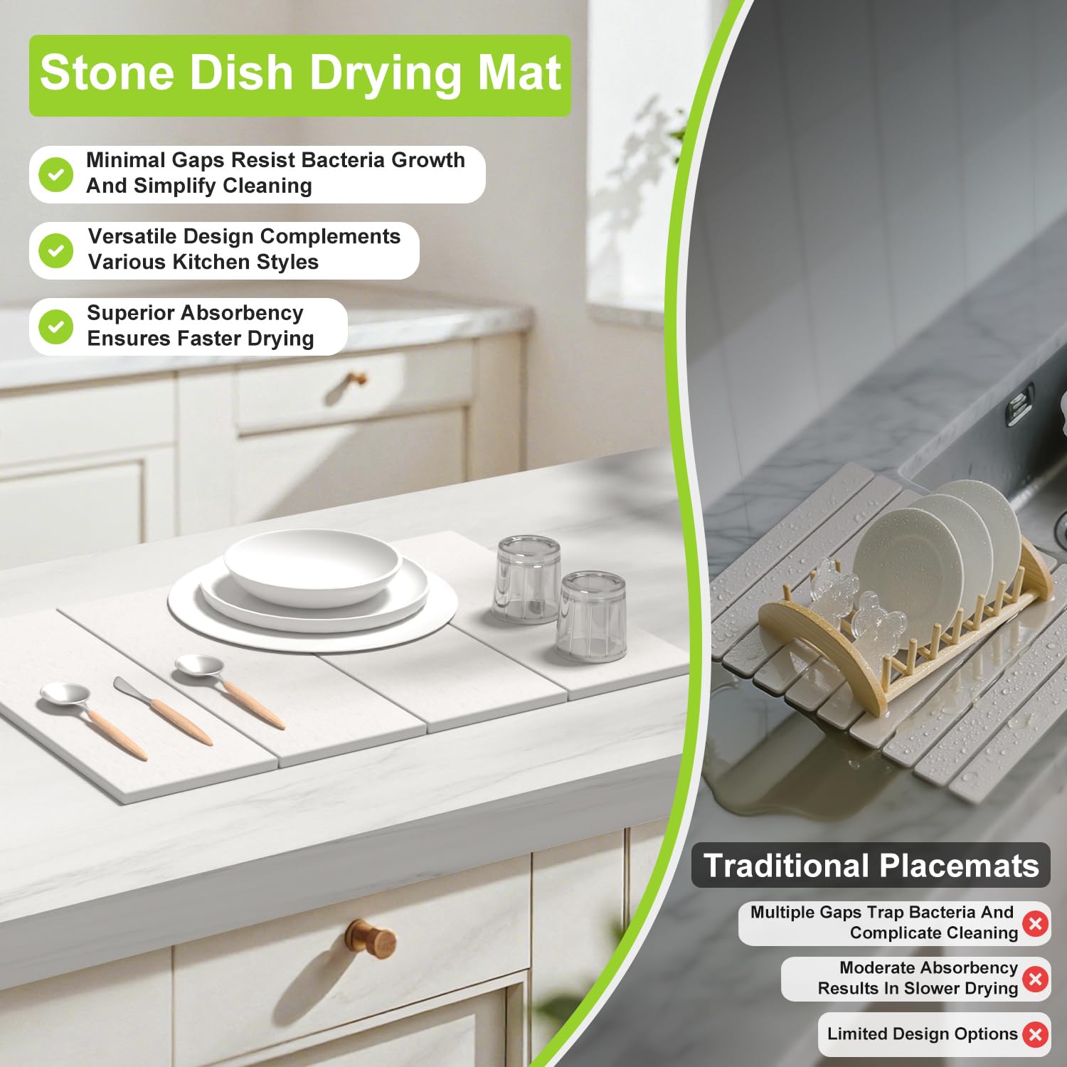 Rolentic-mat-plegable: diseño compacto para ahorrar espacio en la cocina.