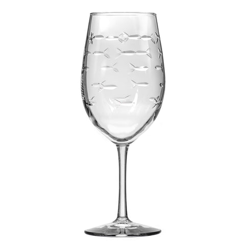 Rolf Glass Escuela de Peces, vaso 18 oz, detalle en tallo que eleva la experiencia.