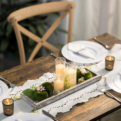 Romadedi bandeja madera grano natural ideal para decoración rústica