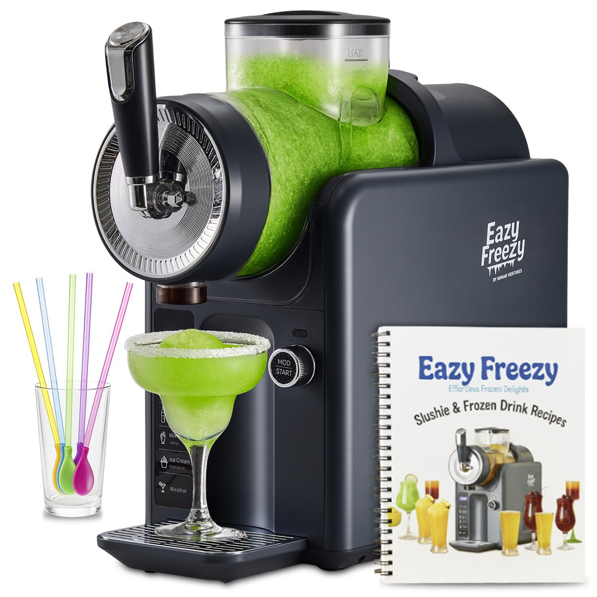 Roman Ventures máquina de granizado en casa con configuración rápida para bebidas