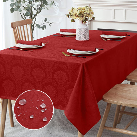 Mantel Romanstile jacquard rectangular damasco invierno para cenas elegantes.