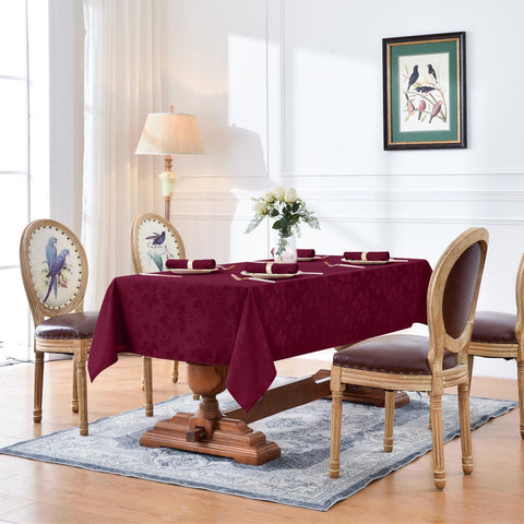 Mantel jacquard Romanstile textura suave resistente a manchas para eventos.