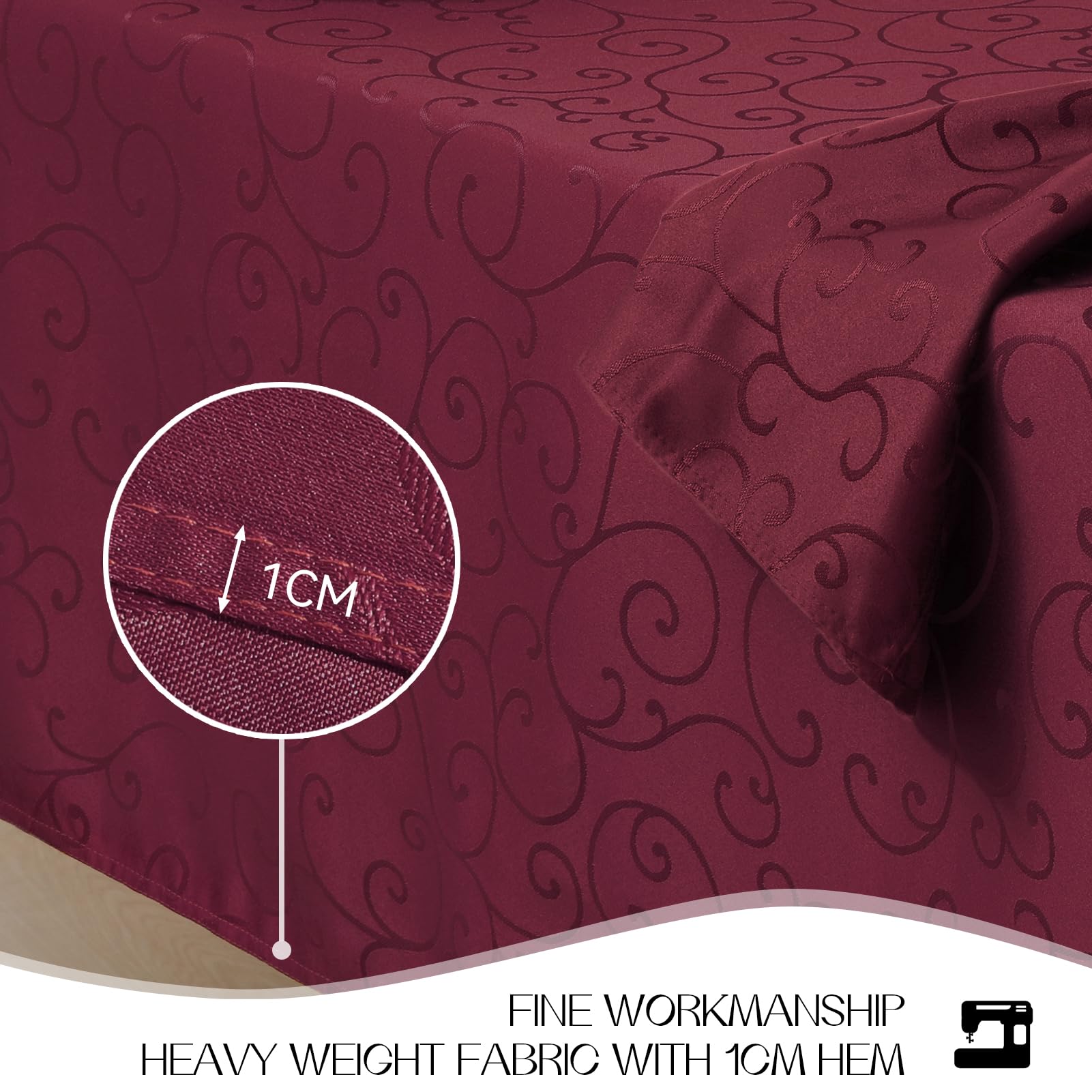Mantel jacquard pesado de Romanstile, tacto y resistencia.