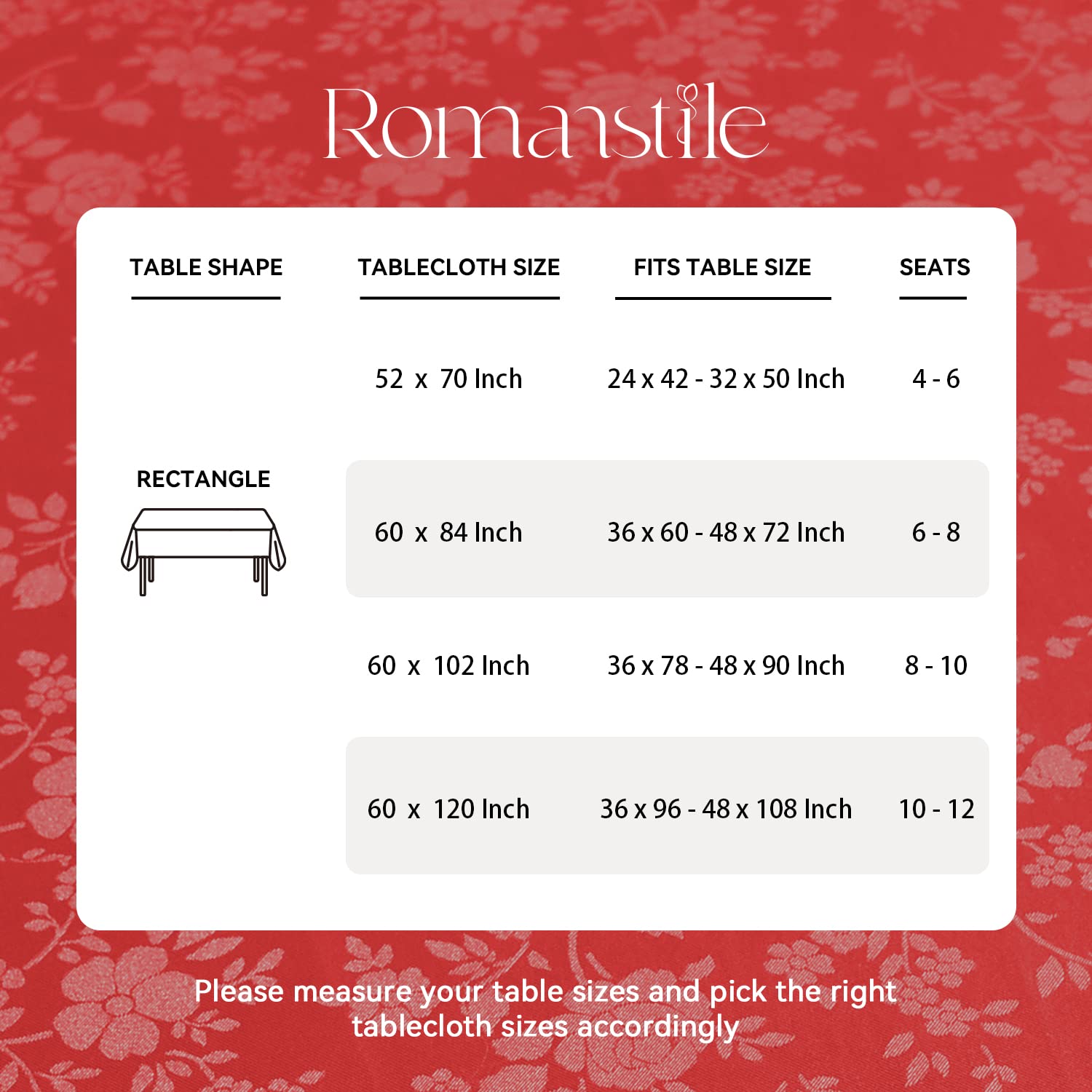 Uso interior y exterior con mantel vinilo Romanstile, fácil de limpiar