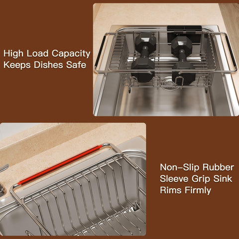 Romision escurridor sobre fregadero ideal para uso diario en la cocina.