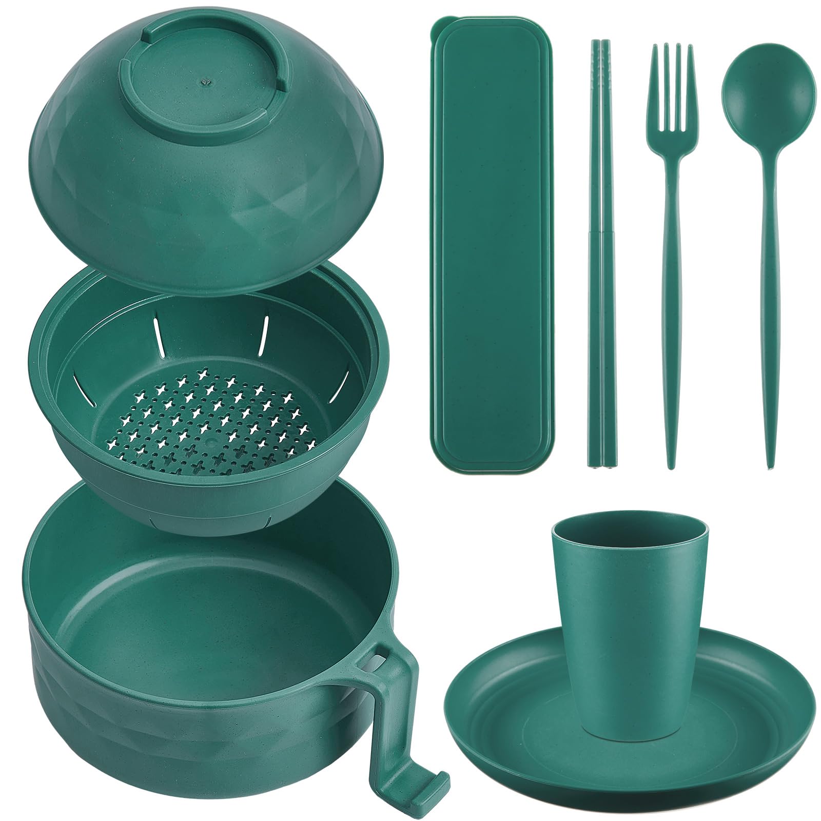 Romooa tazón ramen microondas, ideal para porciones grandes y rápidas.