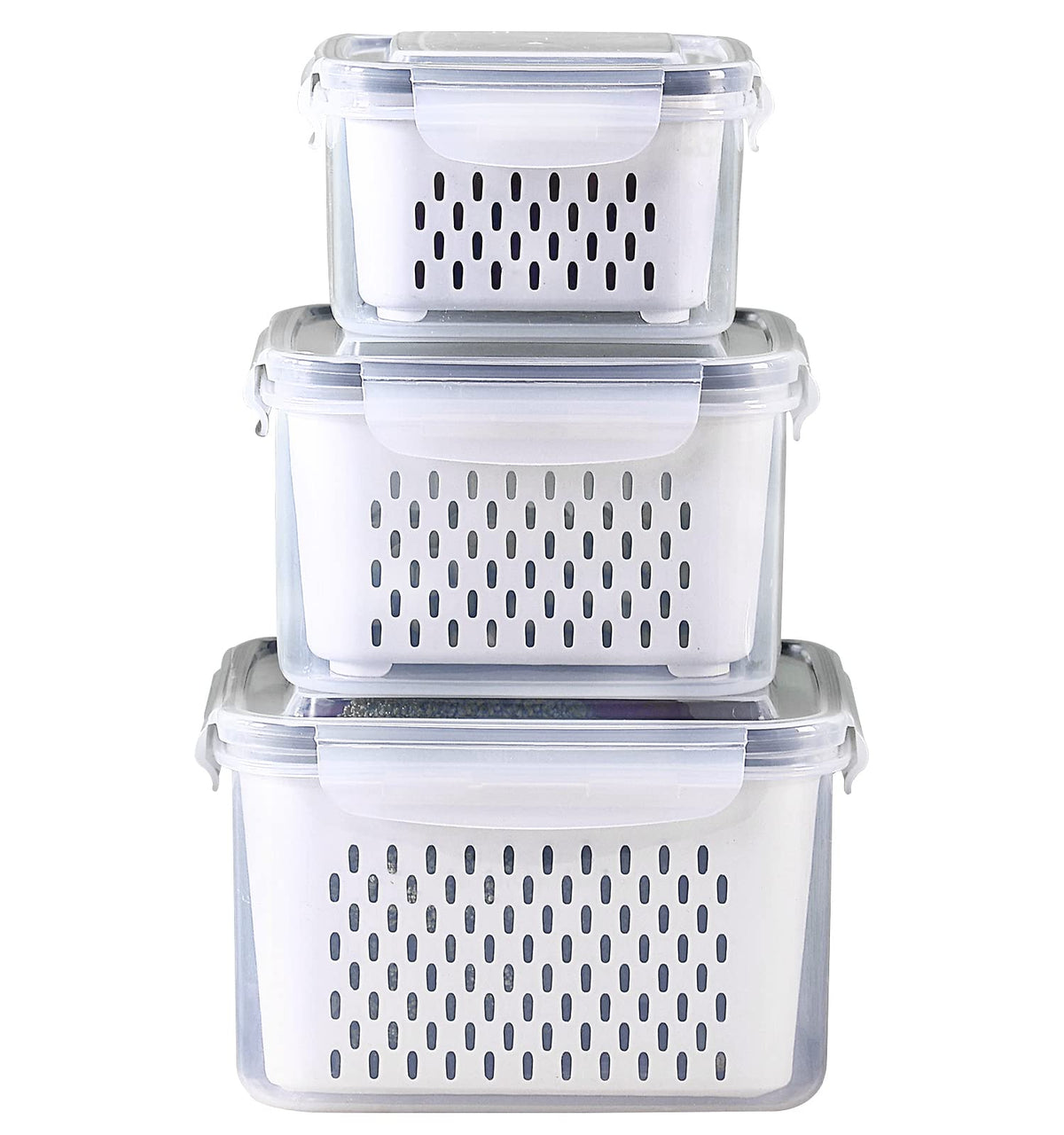Ronanemon contenedores-frigorifico-set: organización y conservación de frutas y verduras frescas.