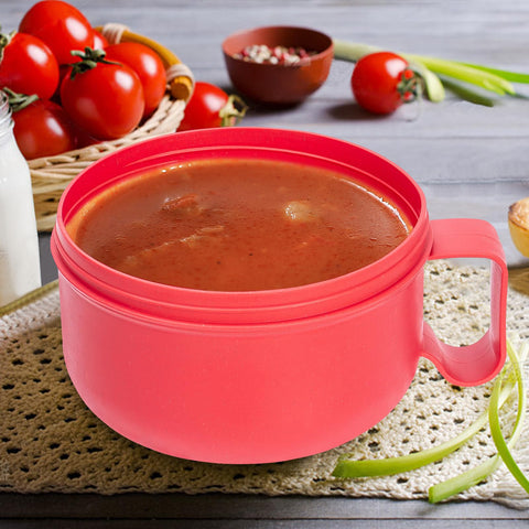 Ronanemon cuenco para almuerzo microondas con tapa, ideal para comer fuera de casa.