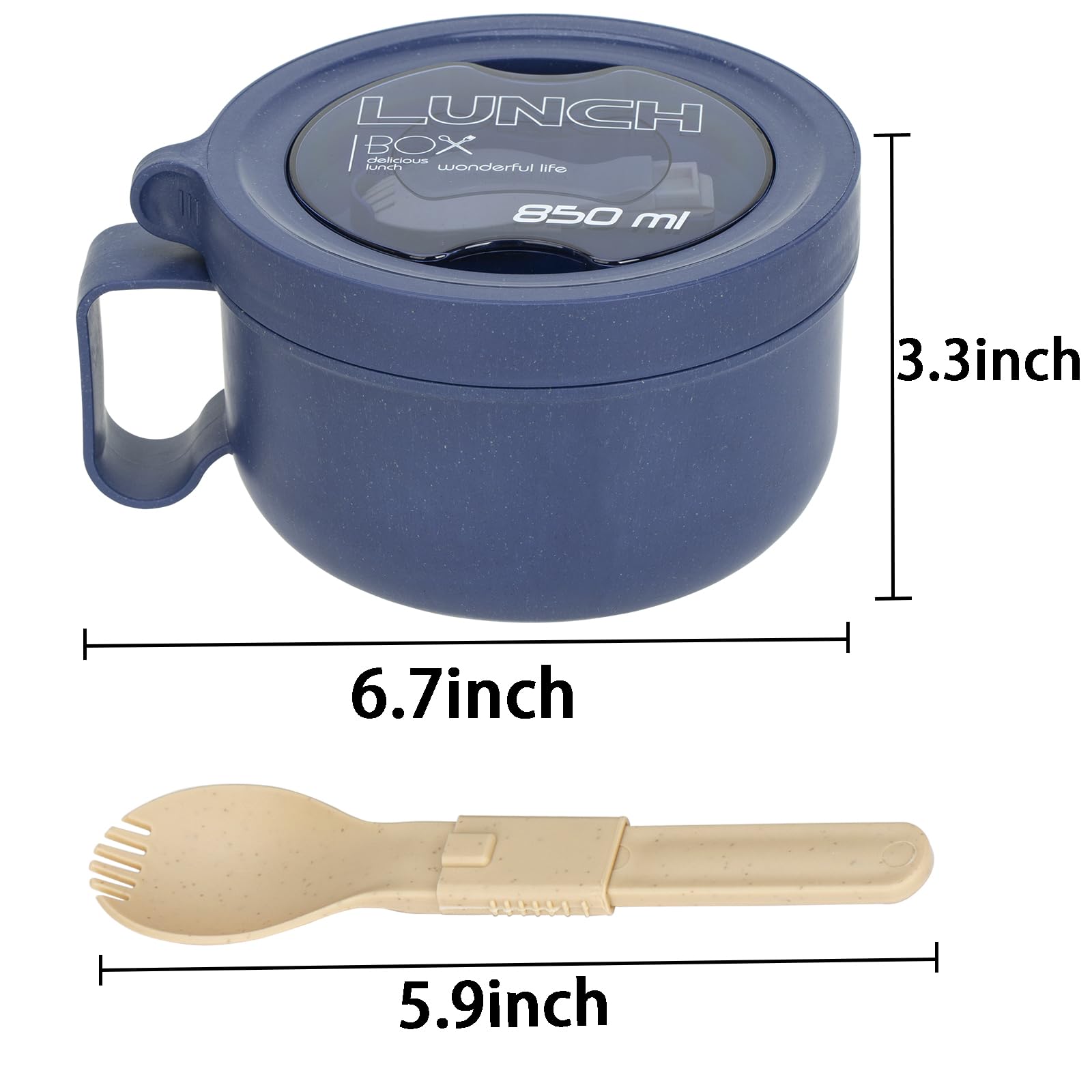 Ronanemon: tazón de 850 ml para sopa, porción cómoda y abundante.