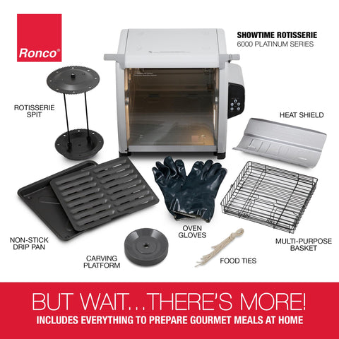 Ronco 6000 Platino rotisera, diseño compacto que cabe bajo gabinetes