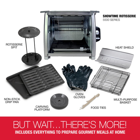 Ronco Horno Rotisserie diseño compacto para guardar bajo gabinetes.