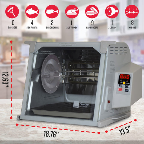 Ronco ST5000PLAT capacidad 12 libras para pavo o pollos grandes.