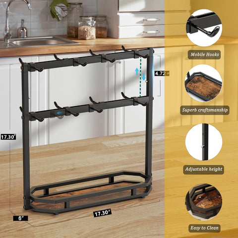 Ronjnndc diseño ajustable en altura simplifica la organización de utensilios.