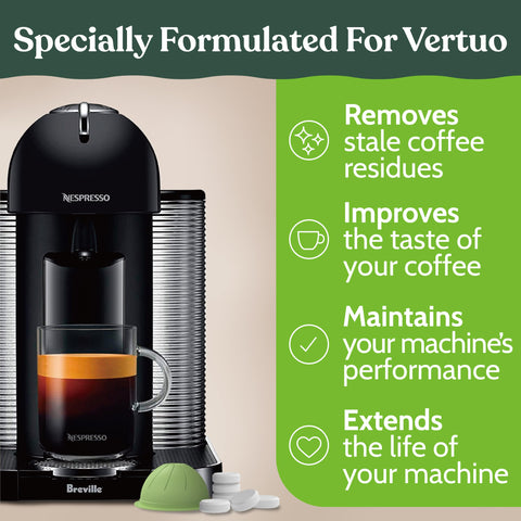 Aroma de café fresco tras la limpieza con Roobi Vertuoline.