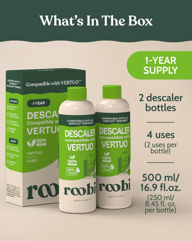 Roobi Desincrustante Vertuo: compatibilidad total con Vertuo y Originaline