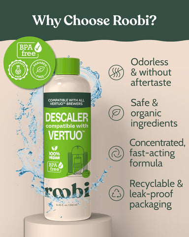 Roobi Desincrustante Vertuo: mejora el sabor eliminando impurezas