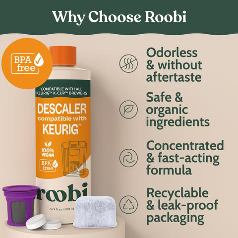 Etiqueta ecológica Roobi, producto vegano y bajo impacto ambiental