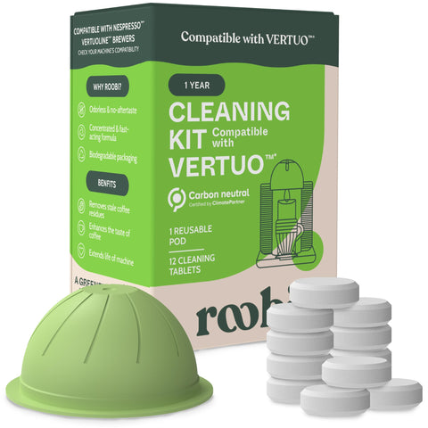 Kit Roobi de limpieza Vertuoline mostrando el conjunto completo y su uso probable.