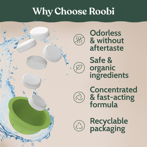 Producto Roobi sin olores molestos debido a su proceso de limpieza.