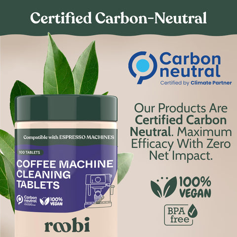 Roobi tabletas limpieza espresso uso fácil en casa.