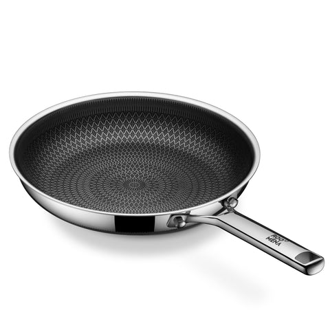 Sartén Roomena híbrida de cerámica 12 pulgadas, exterior elegante para cocinar con precisión
