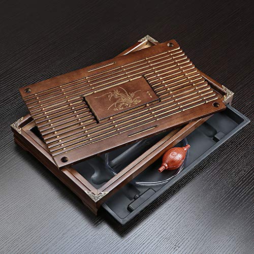 Bandeja con drenaje y almacenamiento RORA, mantiene la mesa limpia durante la preparación del té.