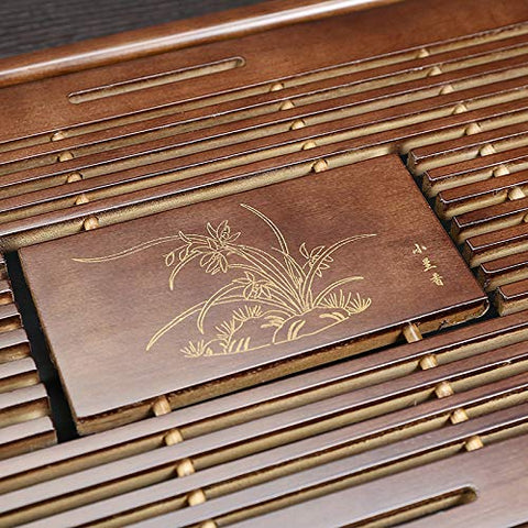 Bandeja RORA con grabado de orquídea, diseño duradero que conserva su aspecto.