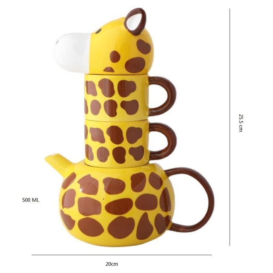 RORA Capacidad de 500 ml de la tetera jirafa