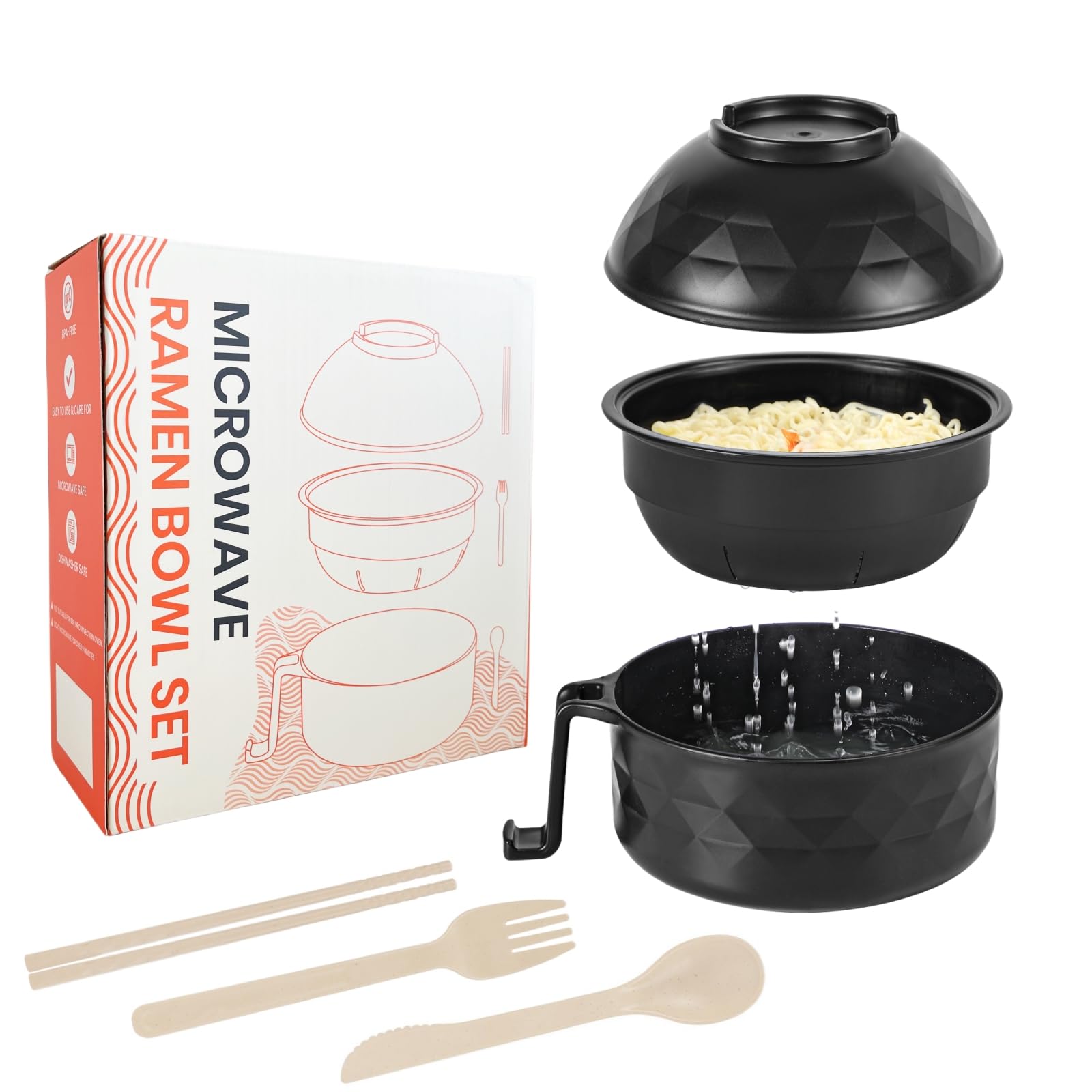 RORBAM cazo ramen microondas: cocción rápida para cenas.