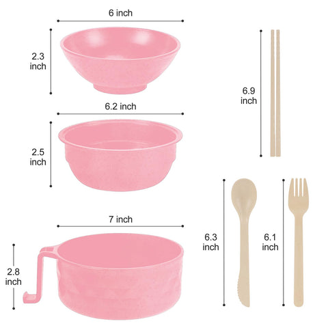 RORBAM tazón apto para lavavajillas, fácil de limpiar tras comer ramen.