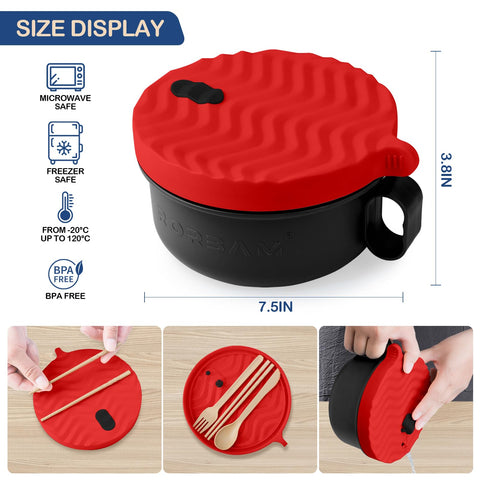 RORBAM tazón ramen capacidad para dos paquetes, ideal para porciones dobles
