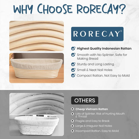 rorecay funda de lino para cestas de fermentación limpieza fácil