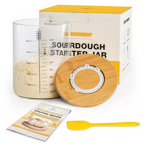 Rorecay jarro fermentación 50oz con tapa de tiempo para seguimiento preciso.
