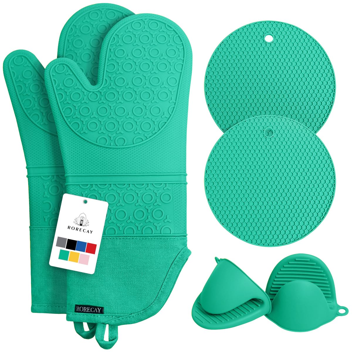Guantes rorecay para horno de 15 pulgadas con agarre firme.